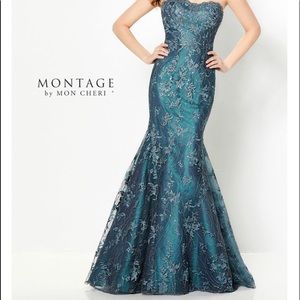 Montage by Mon Cheri - Mother of the bride dress. Dusty Green. Size-8